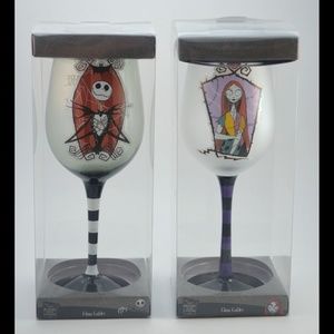 Nightmare Before Christmas Wine Glasses NEW!